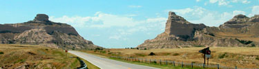 Scotts Bluff in western Nebraska. Most emigrants view this as they trekked westward.